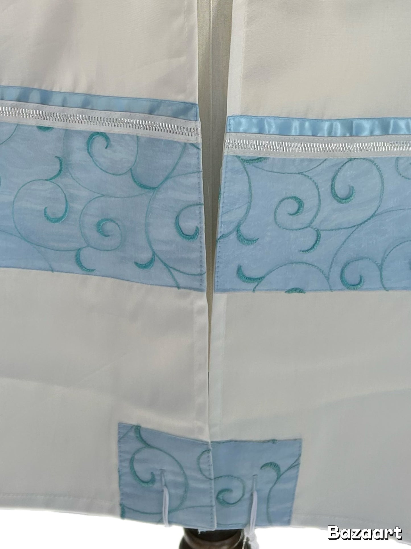 Women's Tallit: Ade-150 Light Blue Spiral