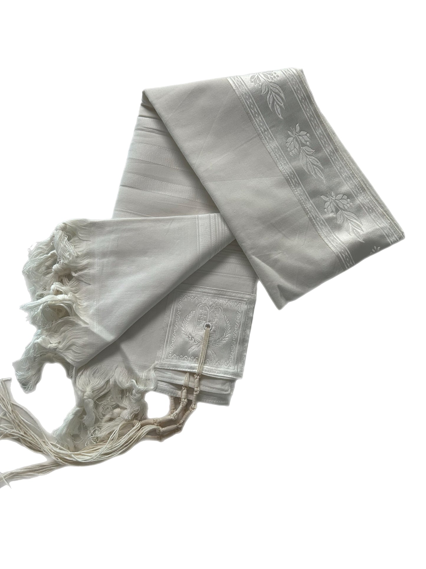Women's Tallit: Adec-102 White kid's tallit