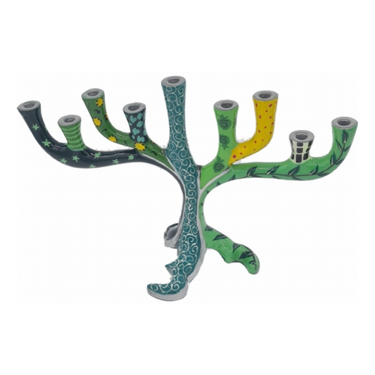 HDR-9204 Chanukah Menorah Tree Of Life Green