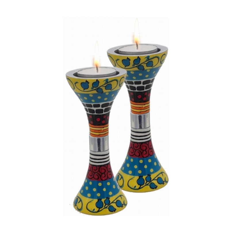 HDR-9317  Yellow Candle Holders 5''