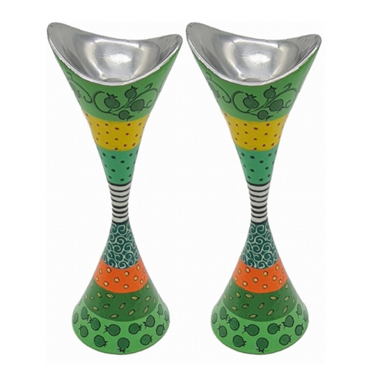 HDR-9322  Green Candle Holders 11''