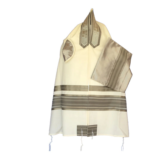 Men's Tallit: ADEB-812 Gray & Silver