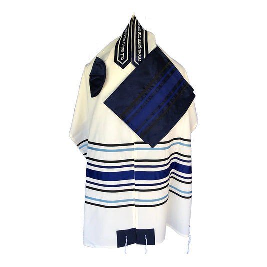 Men's Tallit: ADEB-991 Three Shades of Blue