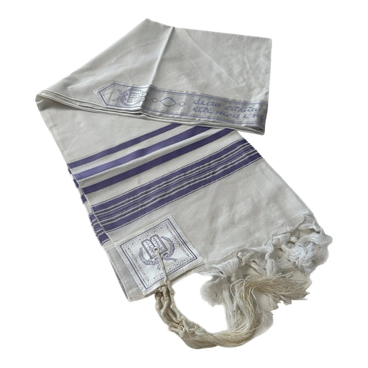 Women's Tallit: Adec-100 Lavender Stripe tallit