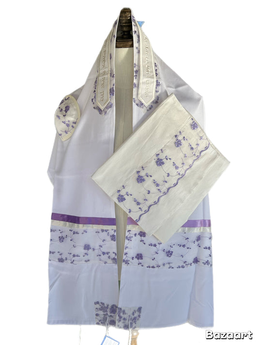 Women's Tallit: Ade-149 Lavender Flowers