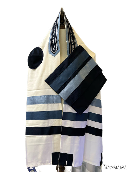 Men's Tallit: ADEB-501 Three Shades of Blue