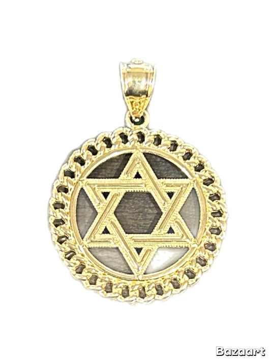 AA-8 GOLD  DECO.STAR OF DAVID IN A RING