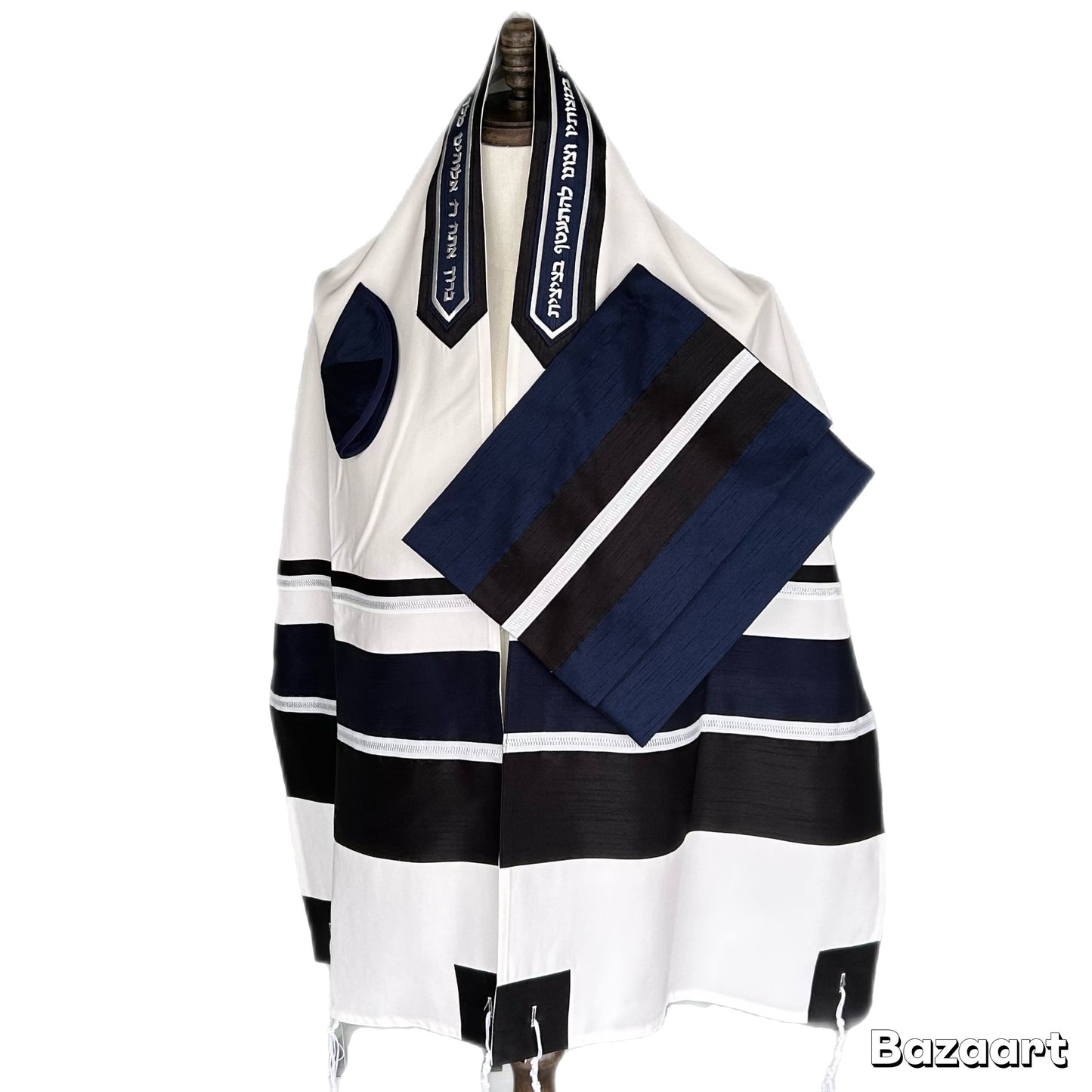Men's Tallit: ADEB-550 Black & Navy
