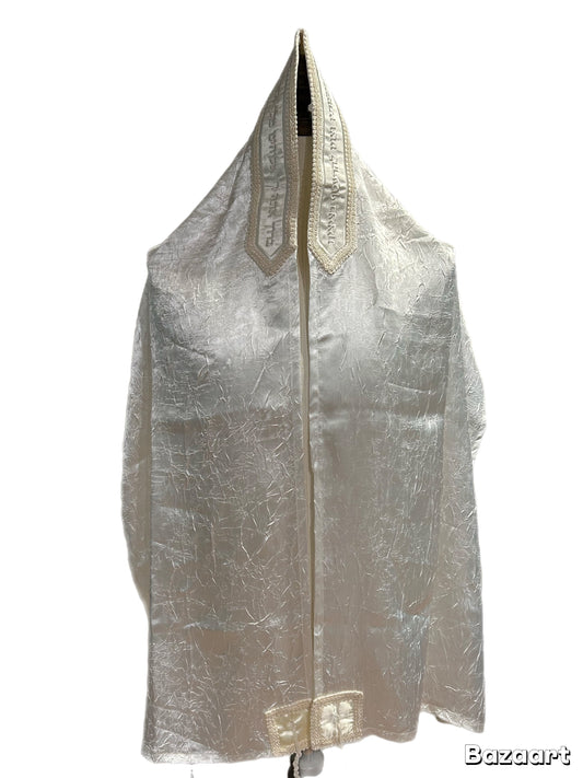 Women's Tallit: Ade-118 Cream Crush Tallit