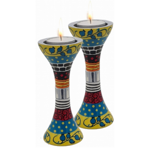 HDR-9317  Yellow Candle Holders 5''