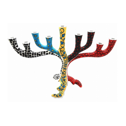 Copy of HDR-9201 Chanukah Menorah Tree Of Life Yellow
